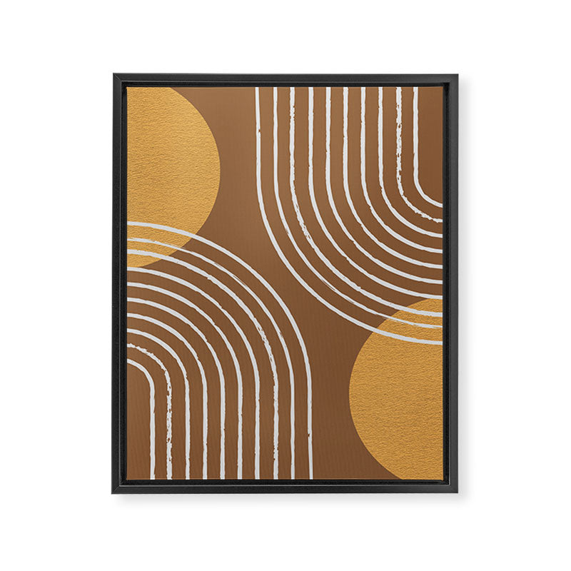 Sun Arch Double - Gold Brown Framed Canvas Print Gallery Image 6