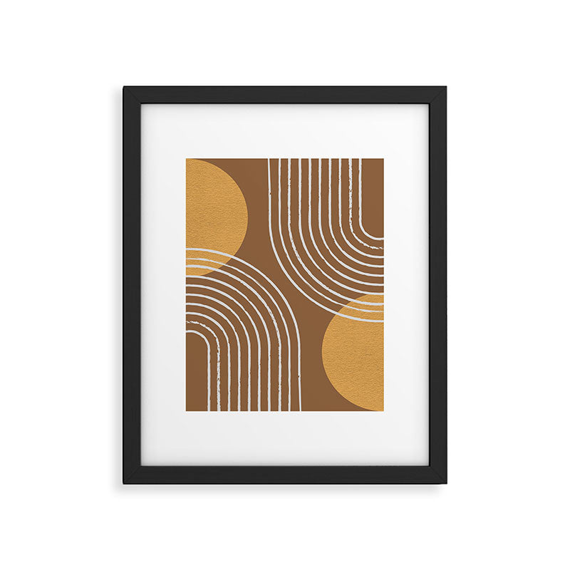 Sun Arch Double - Gold Brown Framed Art Print Gallery Image 5