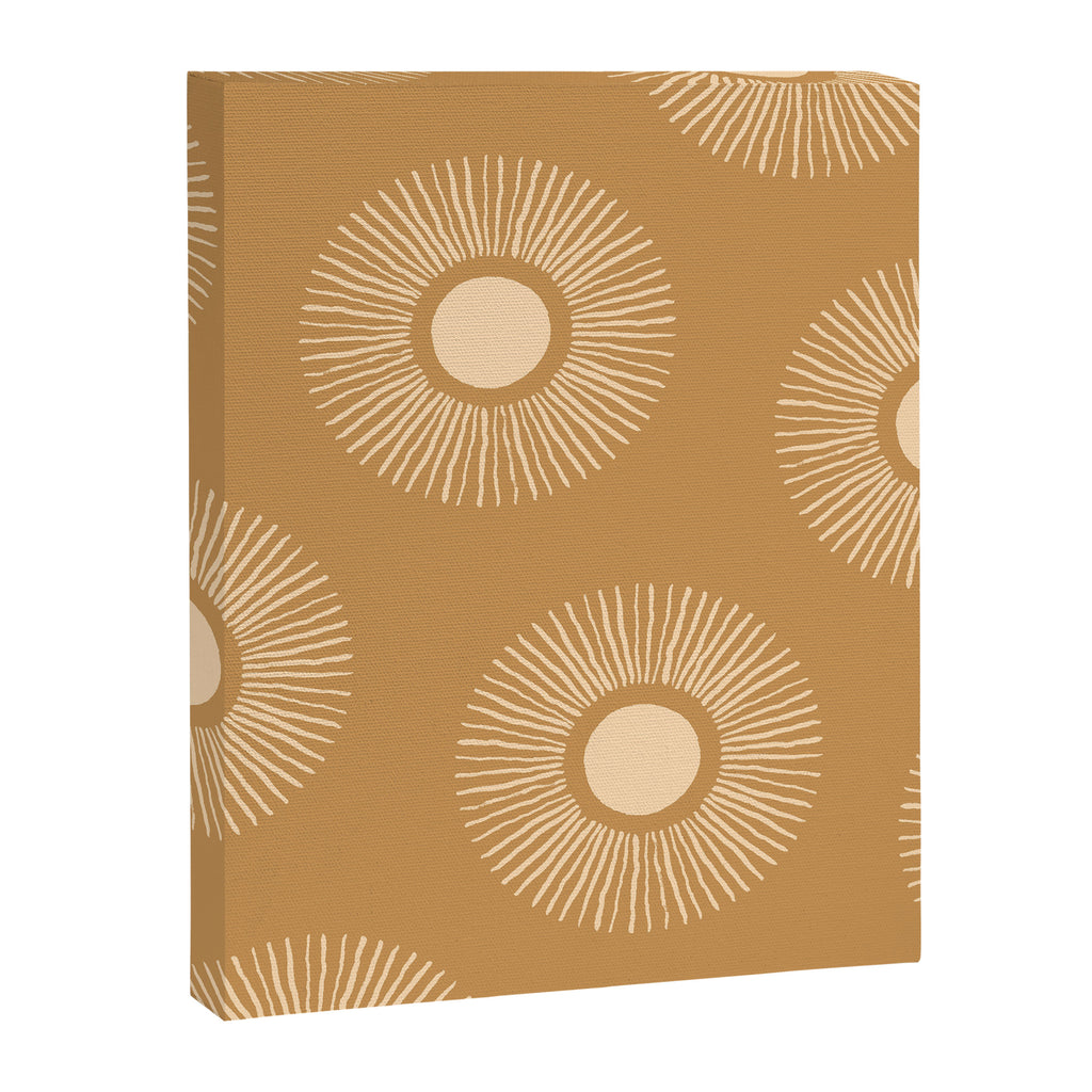 Sun Pattern - Amber Gold Canvas Print Gallery Image 6