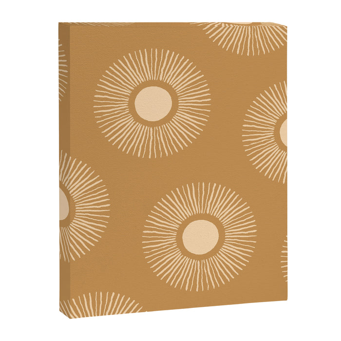 Sun Pattern - Amber Gold Canvas Print Gallery Image 1