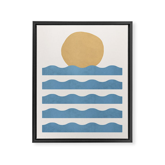 Sun Wave - Abstract Painting Framed Canvas Print Gallery Image 1