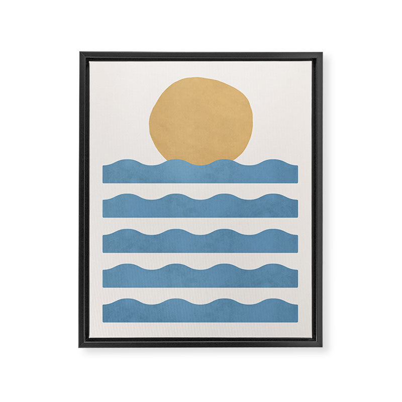 Sun Wave - Abstract Painting Framed Canvas Print Gallery Image 8