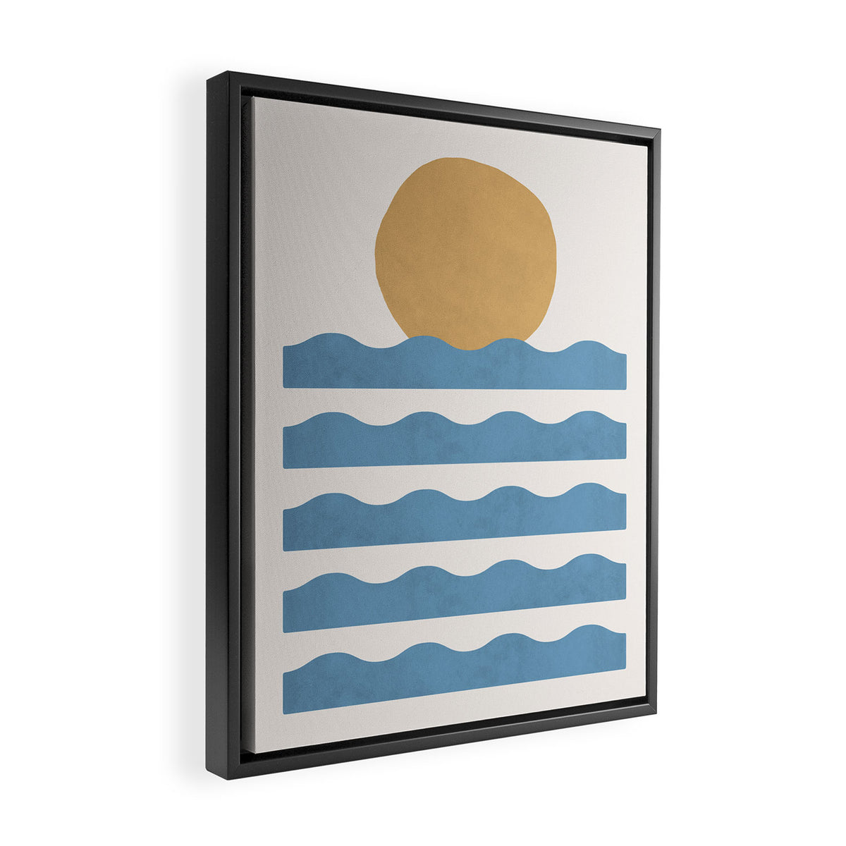 Sun Wave - Abstract Painting Framed Canvas Print Gallery Image 2