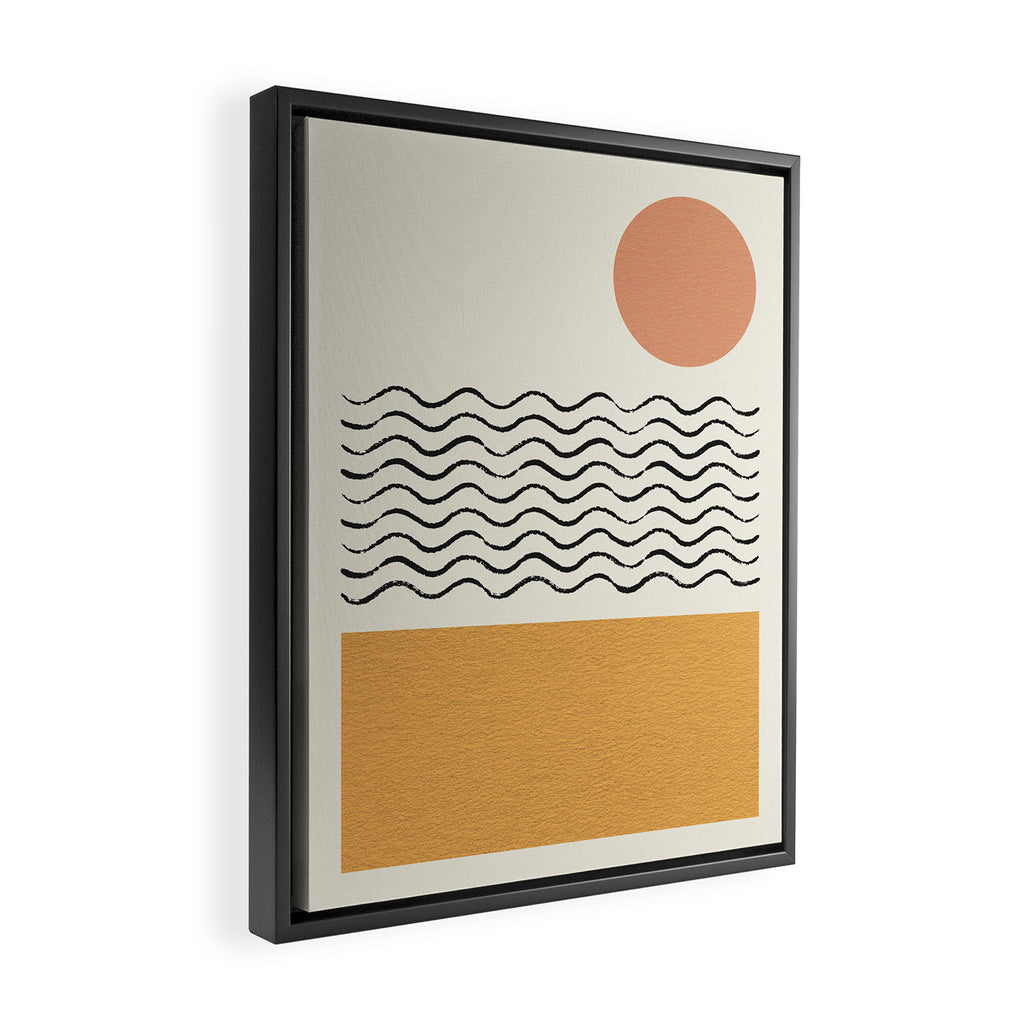 Sun Wave Beach - Abstract Framed Canvas Print Gallery Image 2