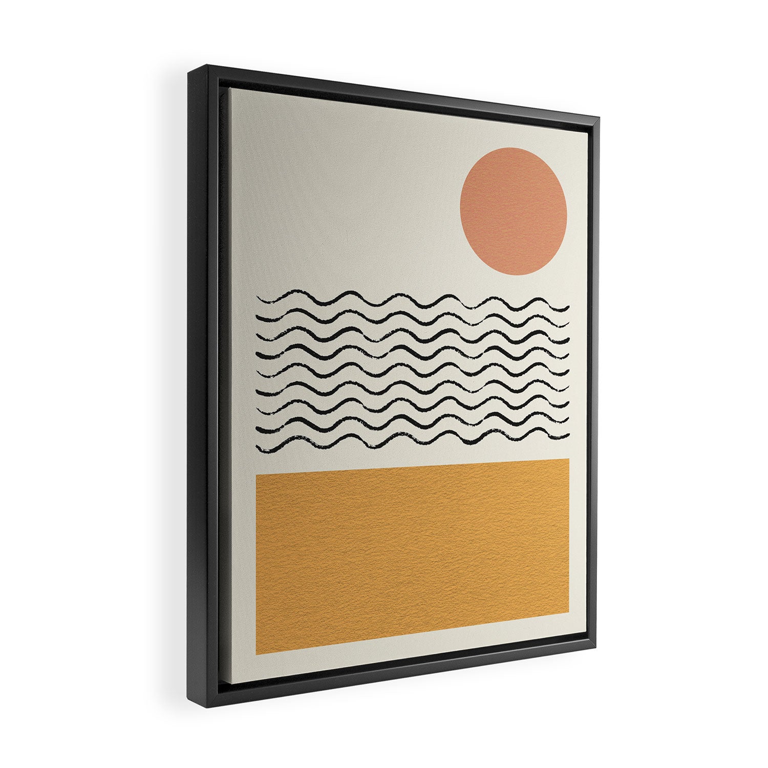 Sun Wave Beach - Abstract Framed Canvas Print Gallery Image 2