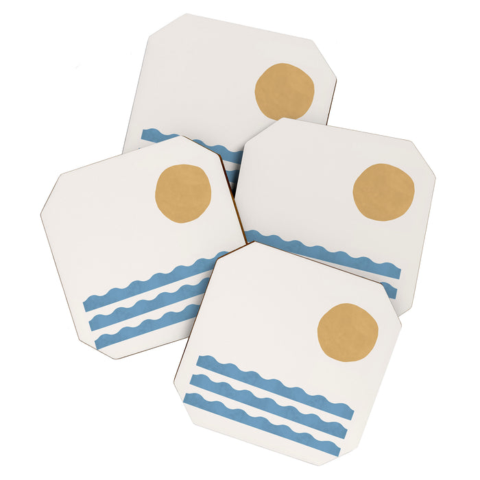 Sun Wave - Seascape Abstract  Coaster Gallery Image 1