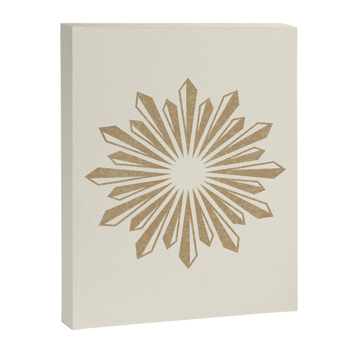 Sunburst Retro 2 - Gold Canvas Print Gallery Image 1
