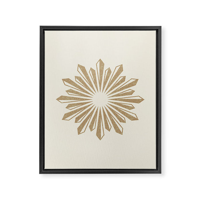 Sunburst Retro 2 - Gold Framed Canvas Print Gallery Image 1