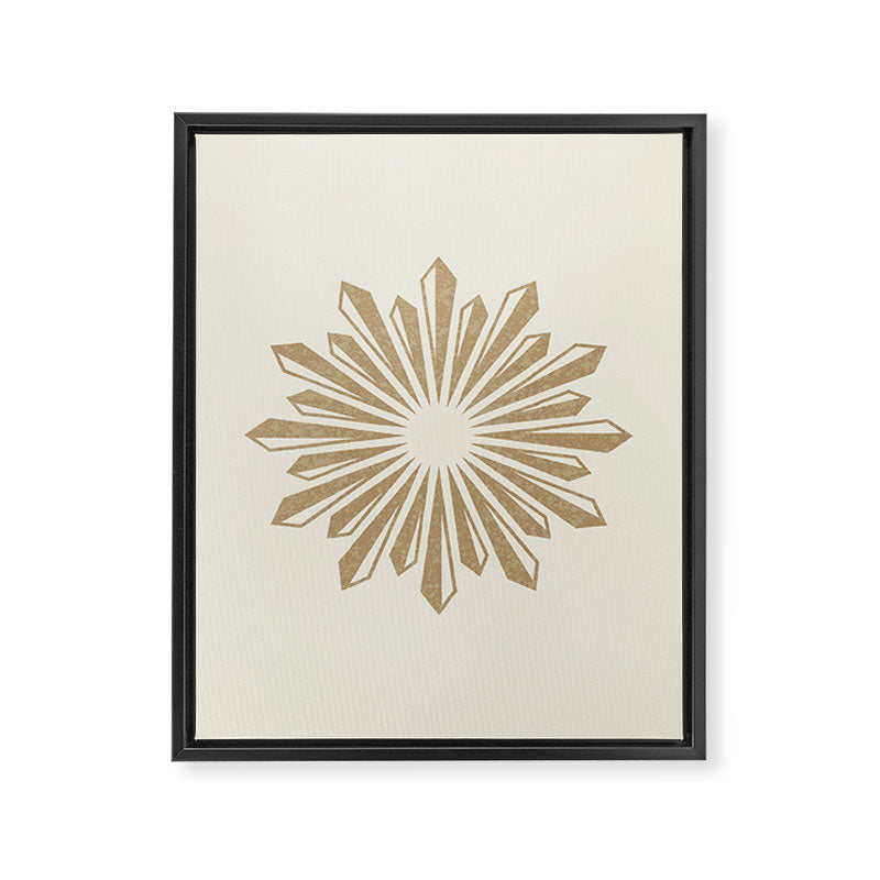 Sunburst Retro 2 - Gold Framed Canvas Print Gallery Image 8