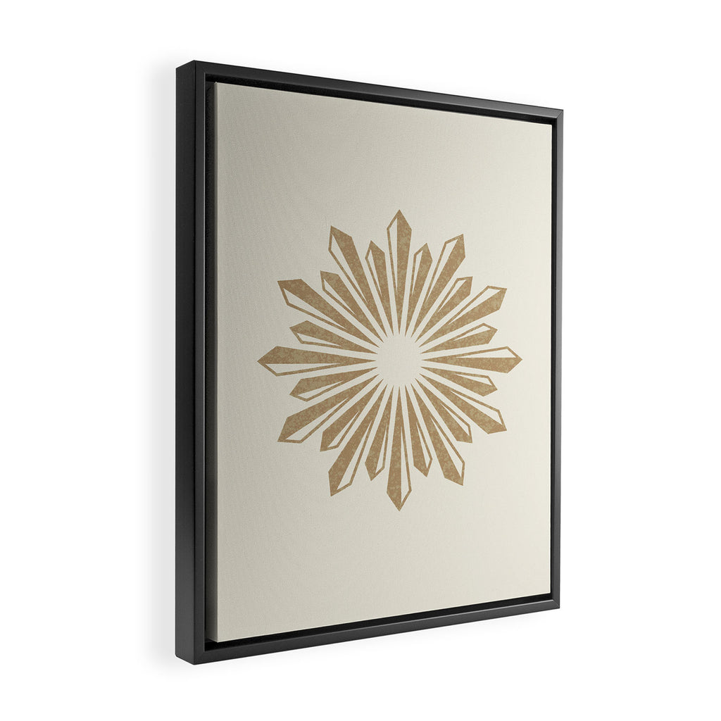 Sunburst Retro 2 - Gold Framed Canvas Print Gallery Image 2