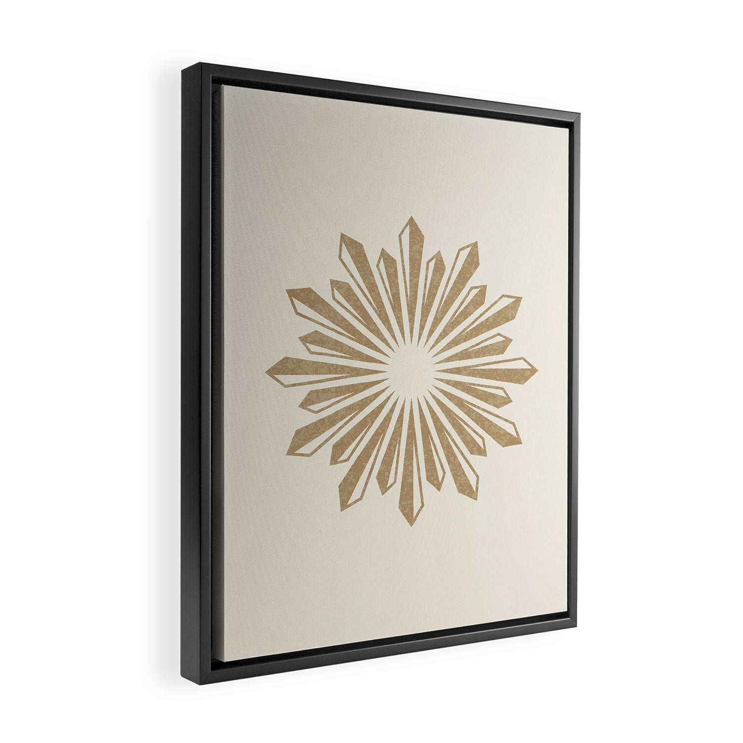 Sunburst Retro 2 - Gold Framed Canvas Print Gallery Image 2