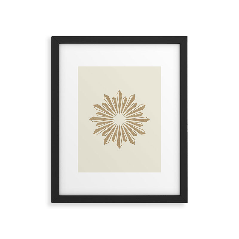 Sunburst Retro 2 - Gold Framed Art Print Gallery Image 6