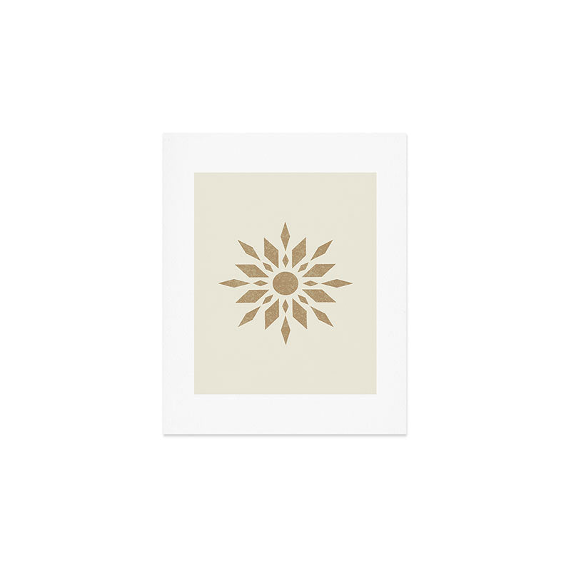 Sunburst Retro - Gold Art Print Gallery Image 1