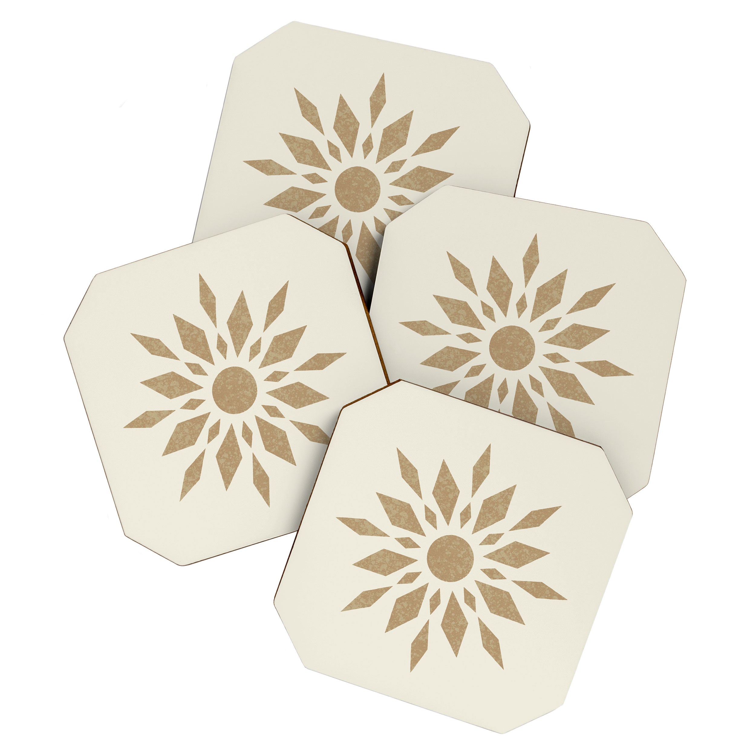 Sunburst Retro - Gold Coaster Gallery Image 1