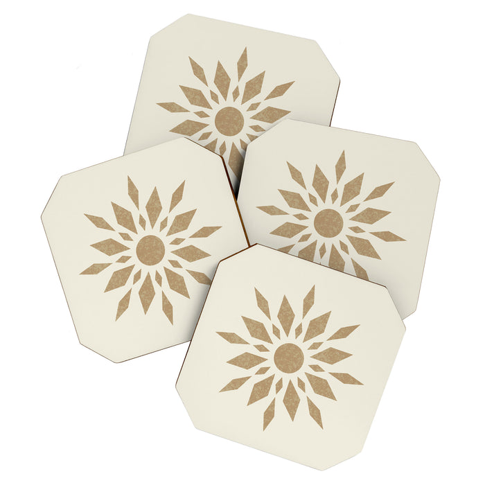 Sunburst Retro - Gold Coaster Gallery Image 1