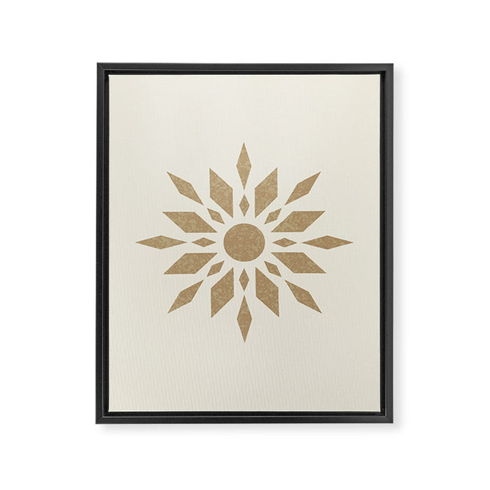 Sunburst Retro - Gold Framed Canvas Print Gallery Image 1