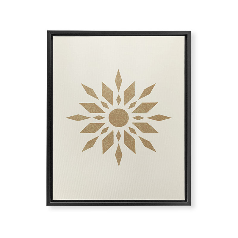 Sunburst Retro - Gold Framed Canvas Print Gallery Image 6