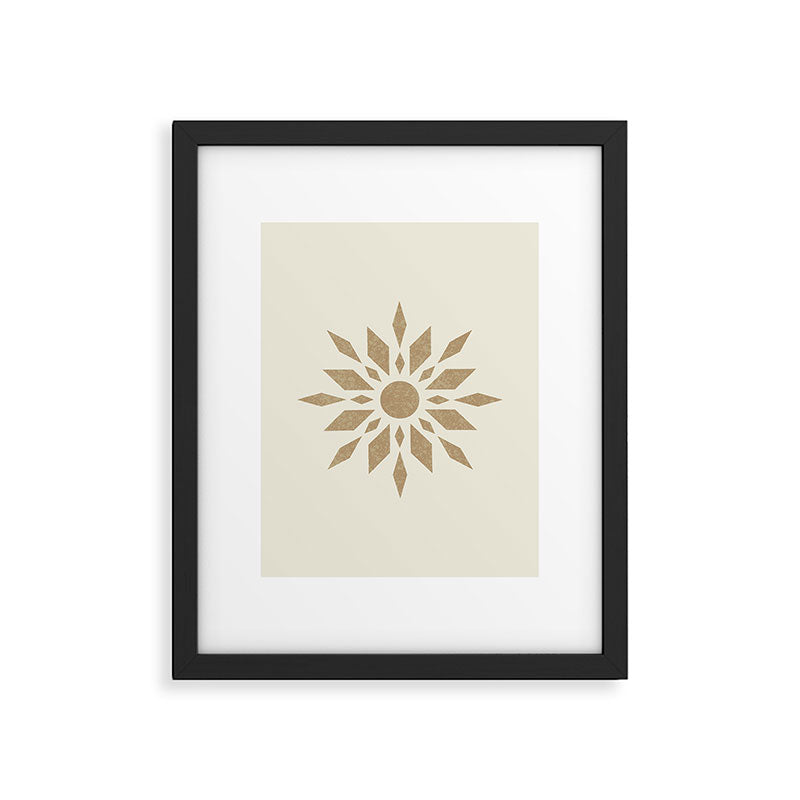 Sunburst Retro - Gold Framed Art Print Gallery Image 5