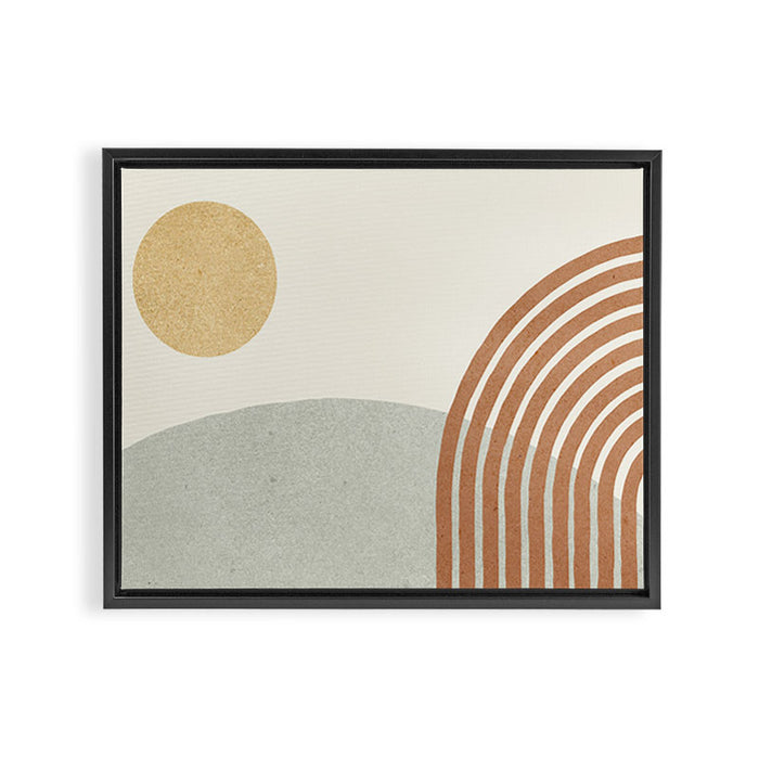 Sunny Hill - landscape Framed Canvas Print Gallery Image 1