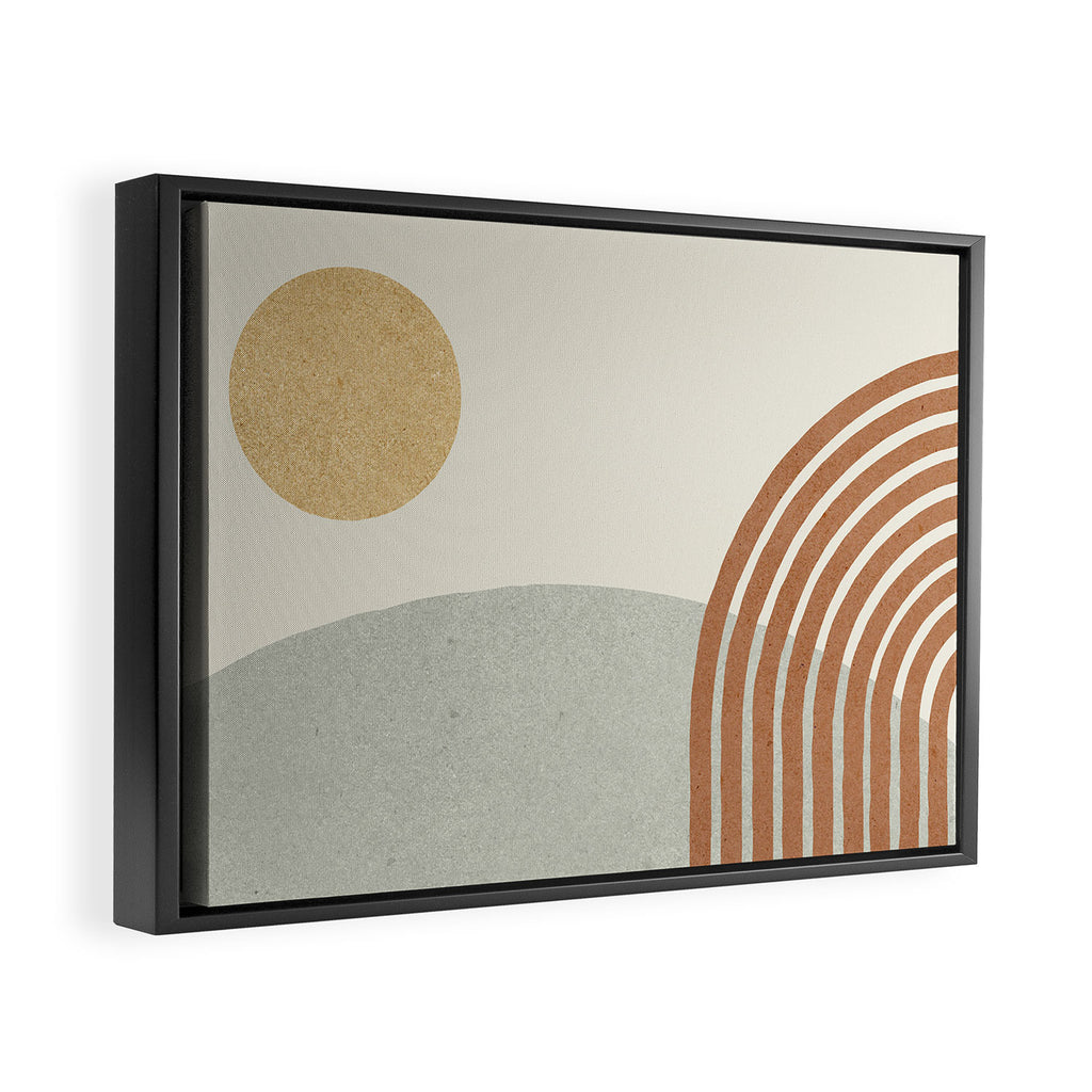 Sunny Hill - landscape Framed Canvas Print Gallery Image 2