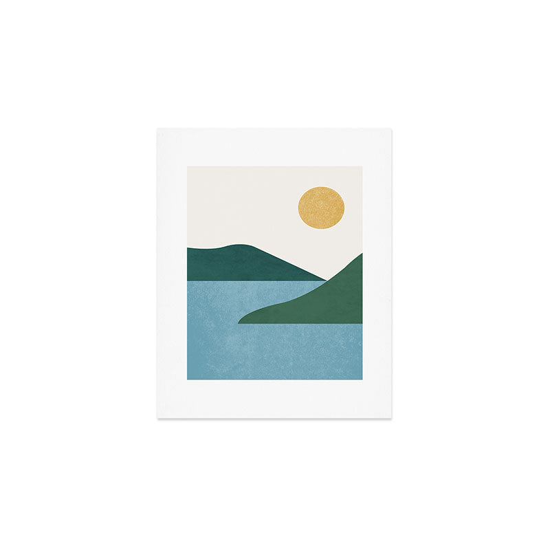 Sunny Lake - Abstract Landscape Art Print Gallery Image 1