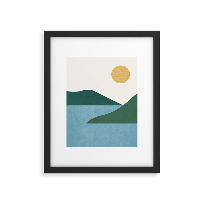 Sunny Lake - Abstract Landscape Framed Art Print Gallery Image 1
