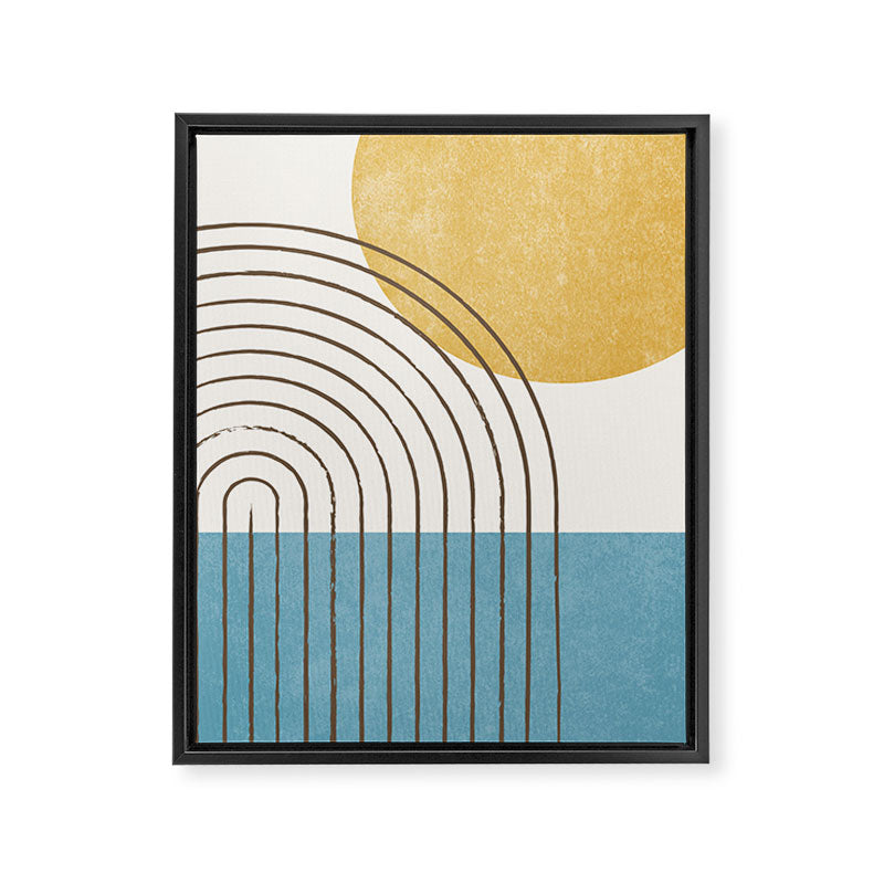 Sunny ocean Framed Canvas Print Gallery Image 8