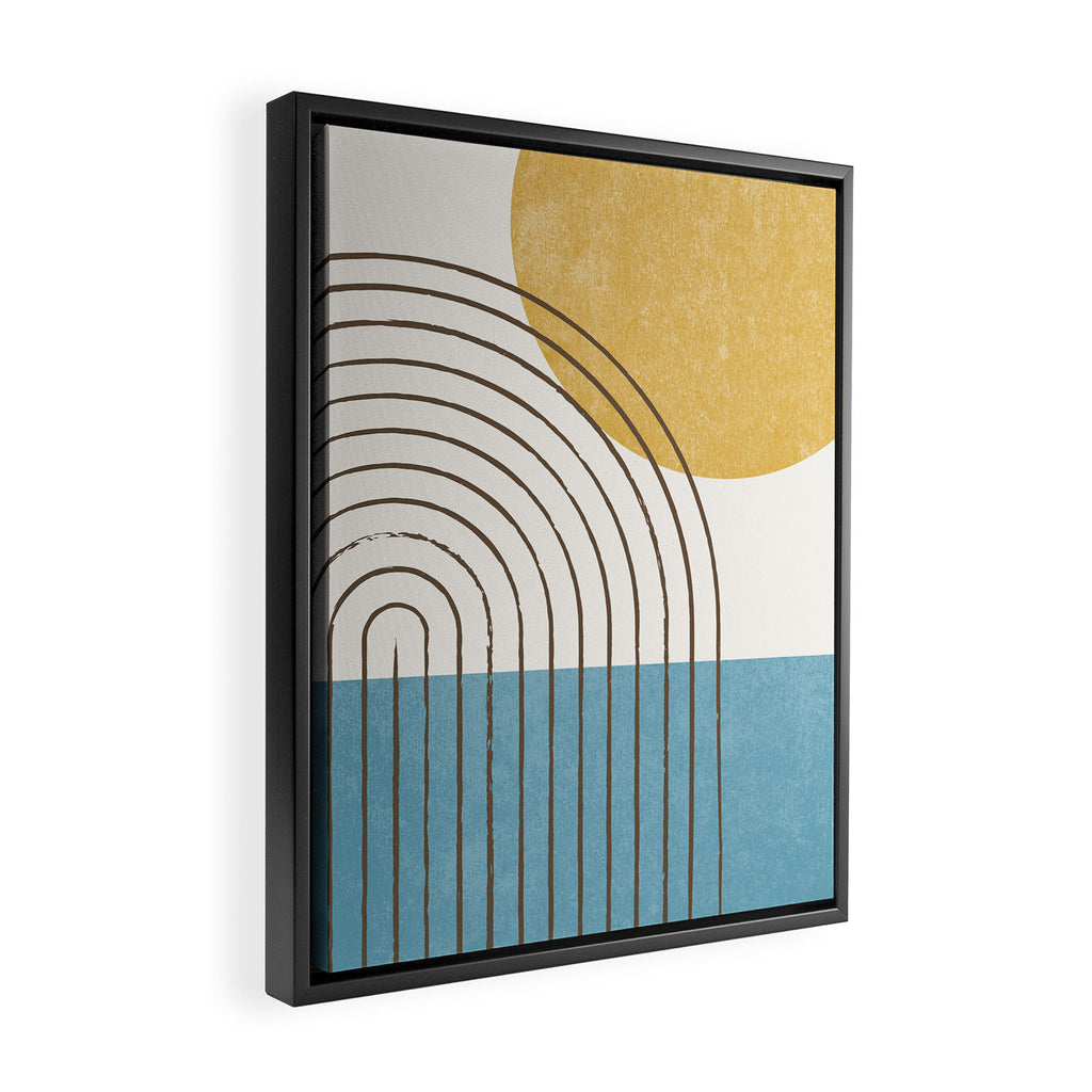 Sunny ocean Framed Canvas Print Gallery Image 2