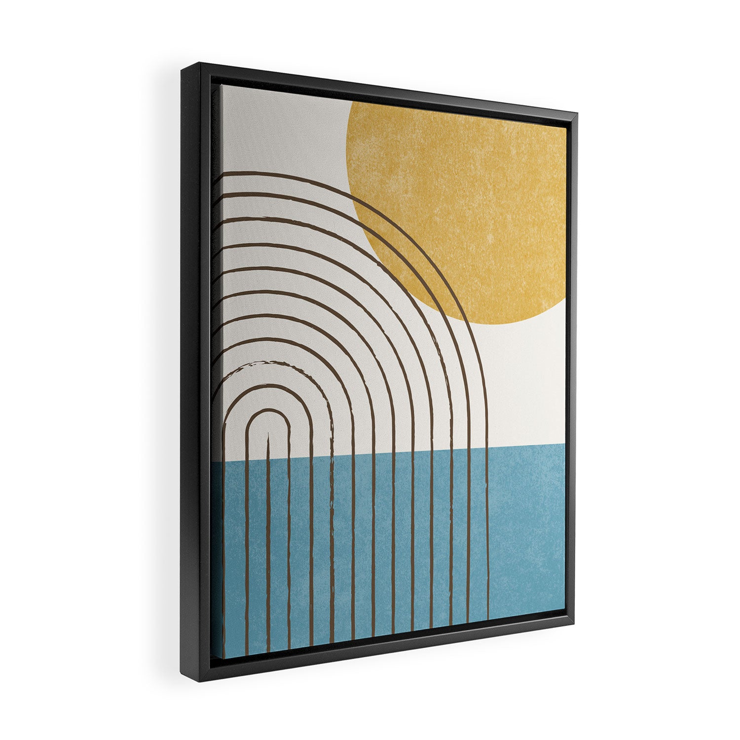 Sunny ocean Framed Canvas Print Gallery Image 2