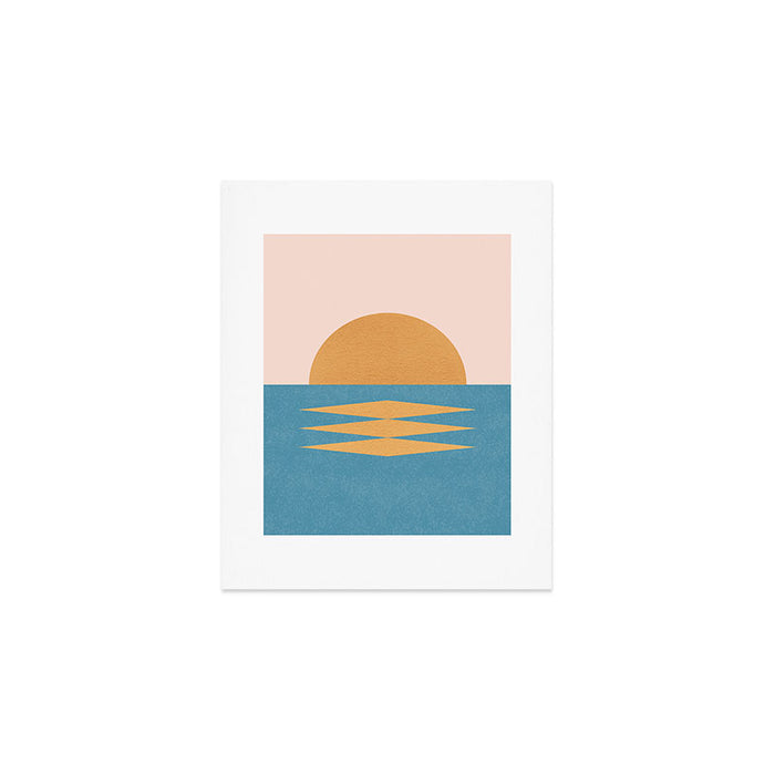 Sunrise Geometric - Midcentury Style Art Print Gallery Image 1