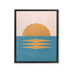 Sunrise Geometric - Midcentury Style Framed Canvas Print Gallery Image 6