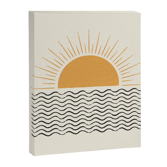 Sunrise Ocean -  Mid Century Modern Style Canvas Print Gallery Image 1