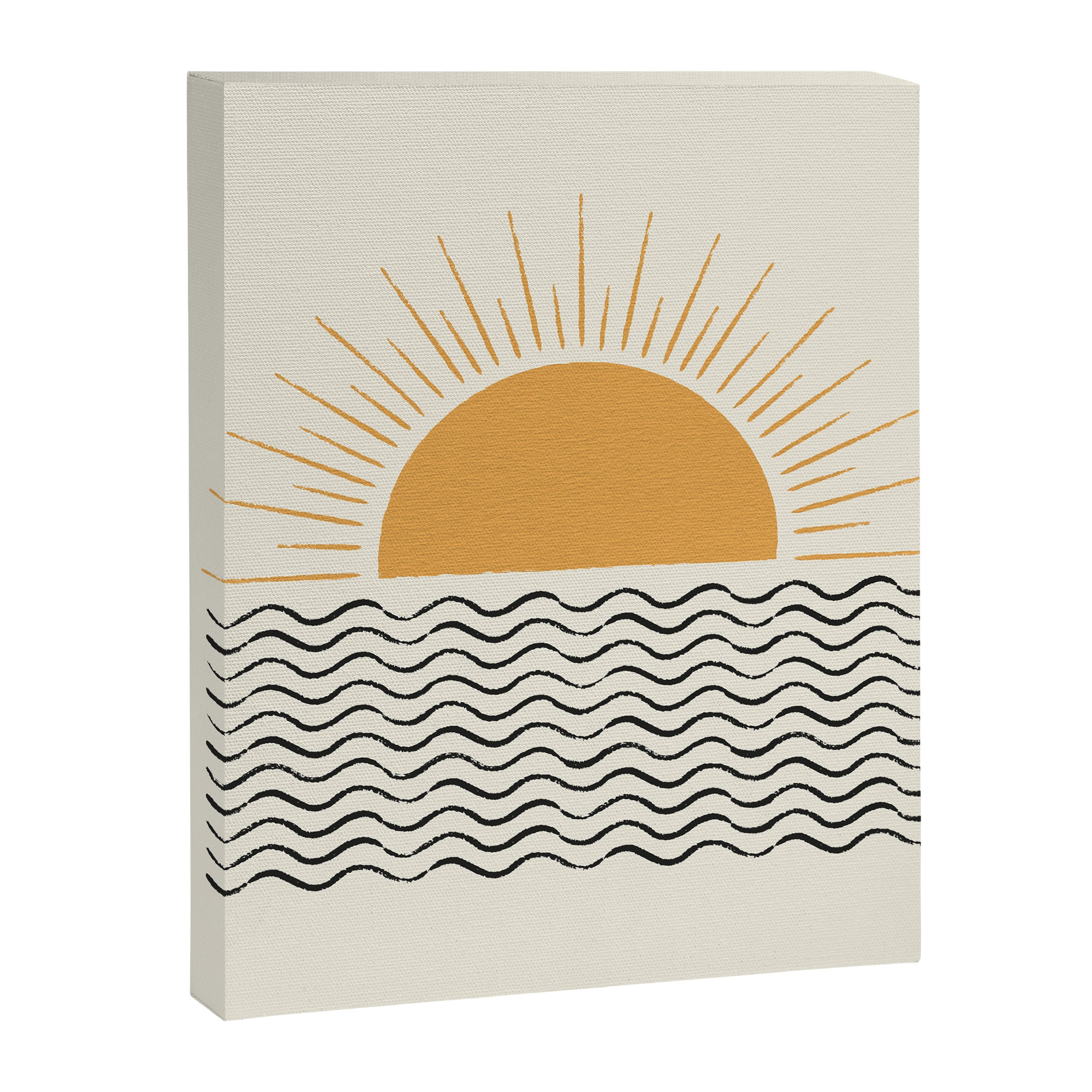 Sunrise Ocean -  Mid Century Modern Style Canvas Print Gallery Image 8