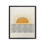 Sunrise Ocean -  Mid Century Modern Style Framed Canvas Print Gallery Image 8
