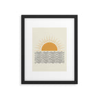 Sunrise Ocean -  Mid Century Modern Style Framed Art Print Gallery Image 4