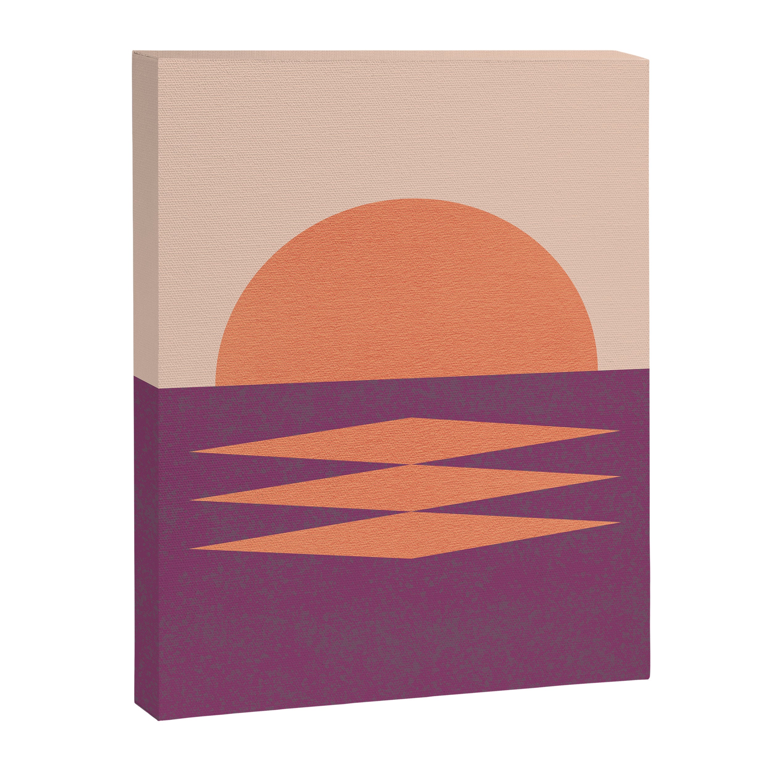 Sunset Geometric Pink Midcentury style Canvas Print Gallery Image 6
