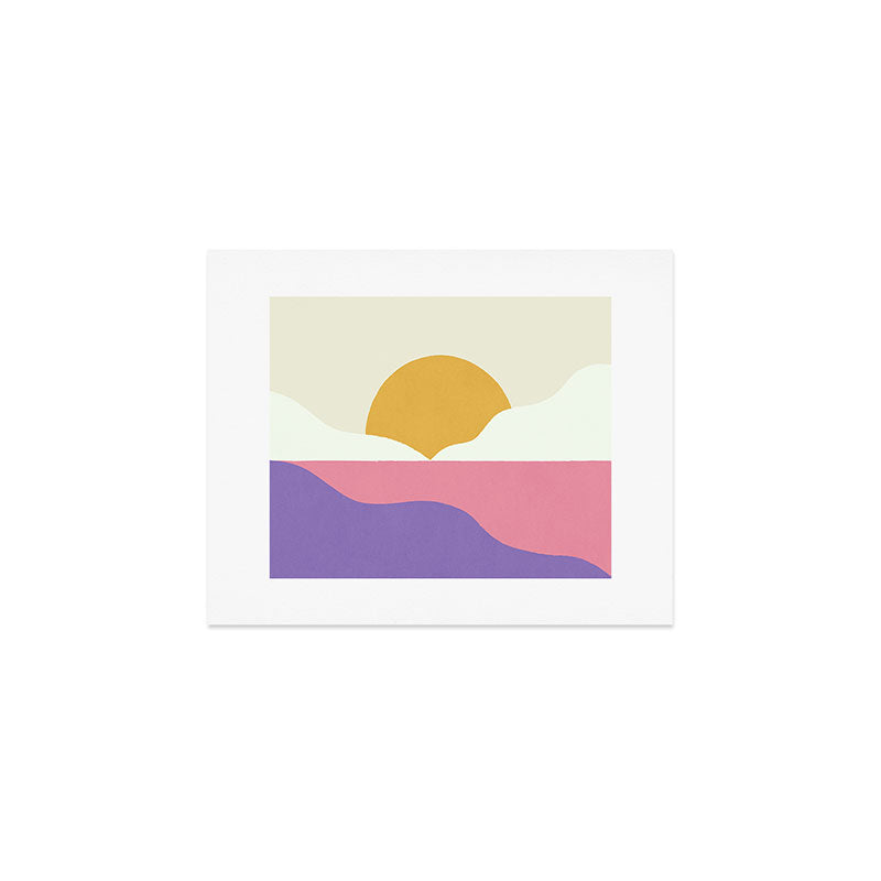 Sunset Island - Pink Art Print Gallery Image 1