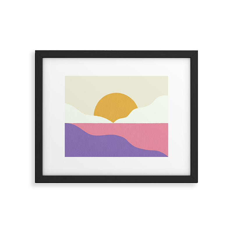 Sunset Island - Pink Framed Art Print Gallery Image 5