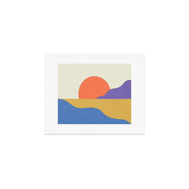 Sunset Island - Vibrant Colors Art Print Gallery Image 1