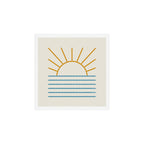 Sunset Lines - Gold Blue Art Print Gallery Image 1
