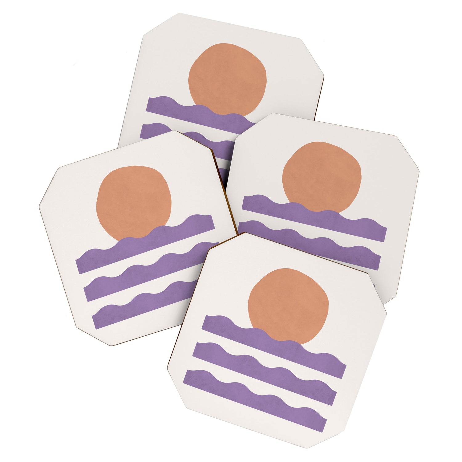 Sunset Wave - Abstract Painting Coaster Gallery Image 1