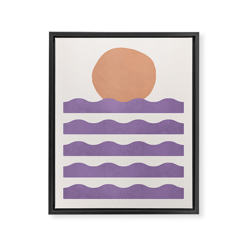 Sunset Wave - Abstract Painting Framed Canvas Print Gallery Image 8