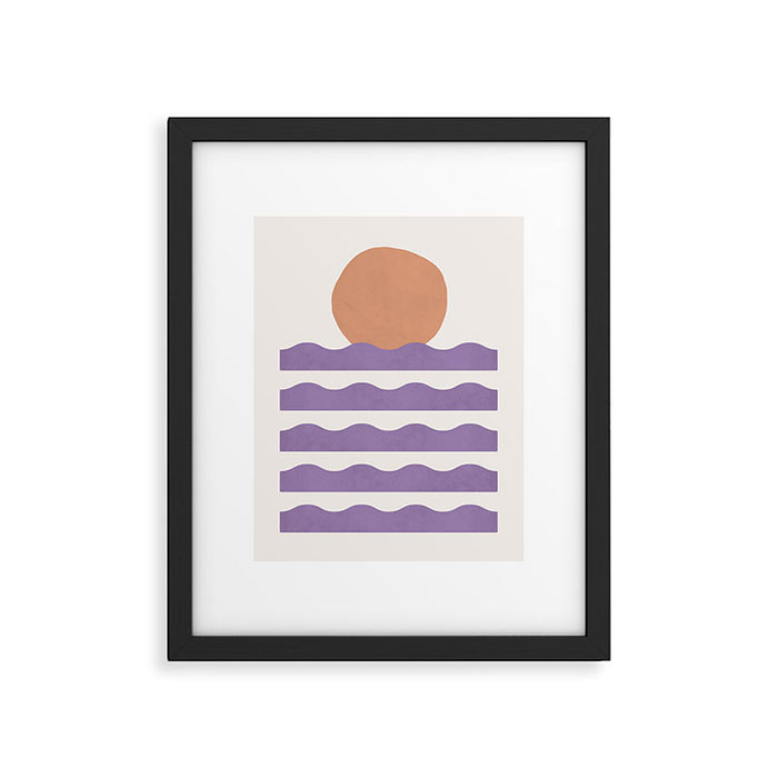 Sunset Wave - Abstract Painting Framed Art Print Gallery Image 1
