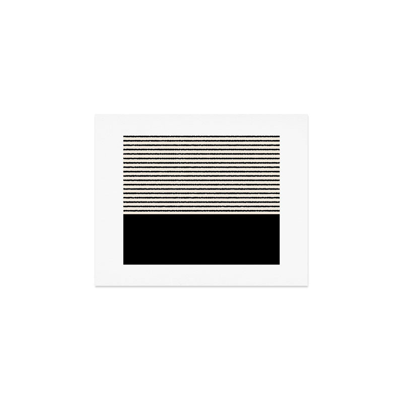 Texture - Black Stripes Blocks Art Print Gallery Image 1
