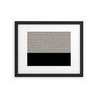 Texture - Black Stripes Blocks Framed Art Print Gallery Image 6