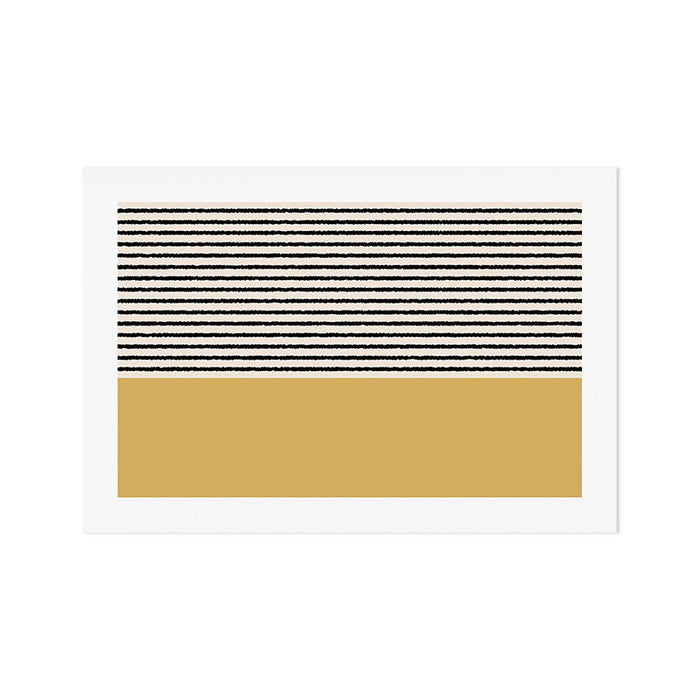 Texture - Black Stripes Gold Art Print Gallery Image 1