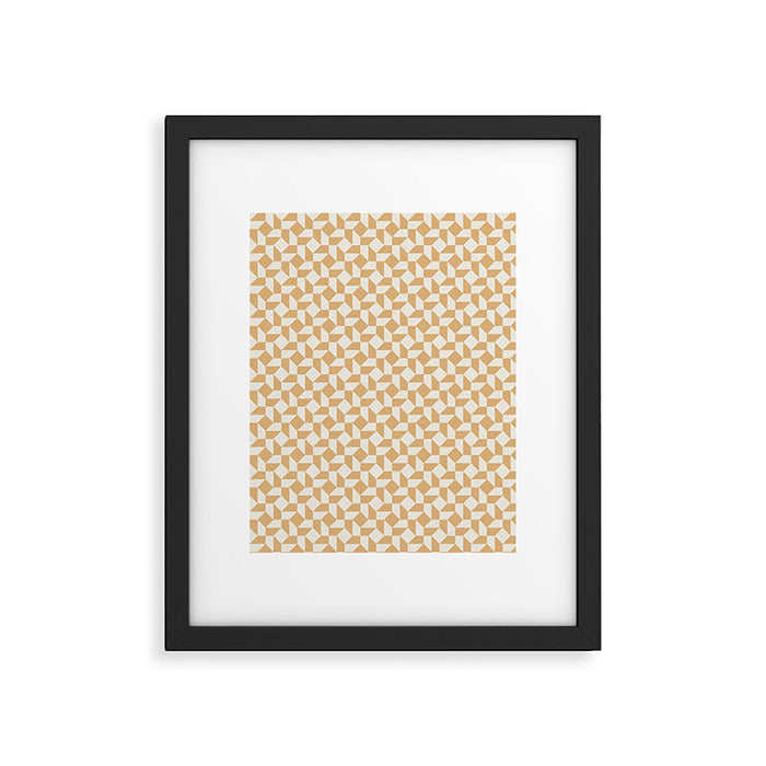 Tile Pattern 1 - Yellow Framed Art Print Gallery Image 1
