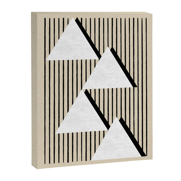 Triangle black and white Stripes Canvas Print Gallery Image 1