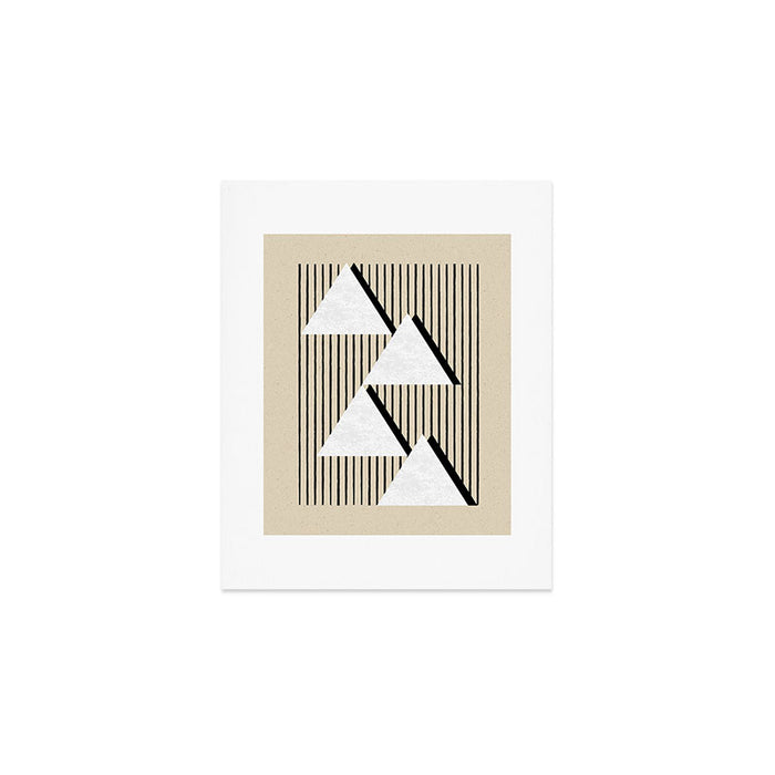 Triangle black and white Stripes Art Print Gallery Image 1