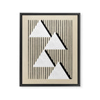 Triangle black and white Stripes Framed Canvas Print Gallery Image 6